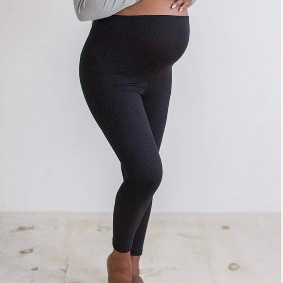 NWT Navy Maternity Leggings - Picture 3 of 5